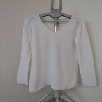 Pull Blanc du Nil – Taille T2 / 38 – 100% Coton