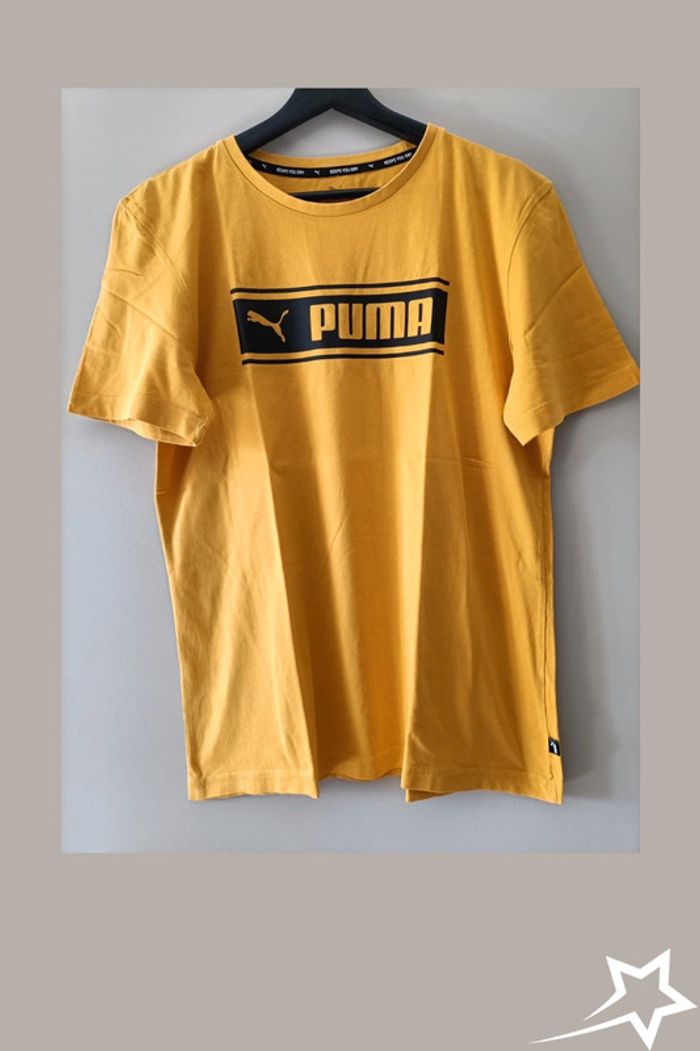 T Shirt jaune moutarde Puma T. M