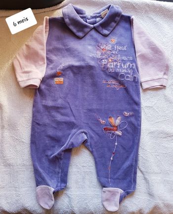 Pyjama velour 6 mois