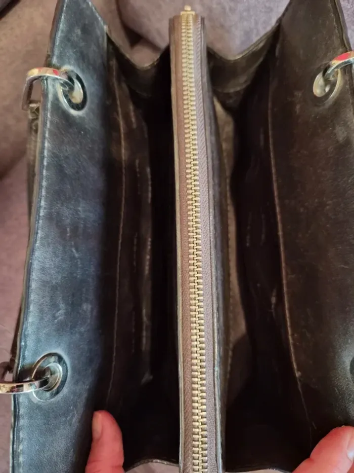 Sac à main Lancel en cuir grainé tressé - Élégance et qualité - Bon état - photo numéro 12
