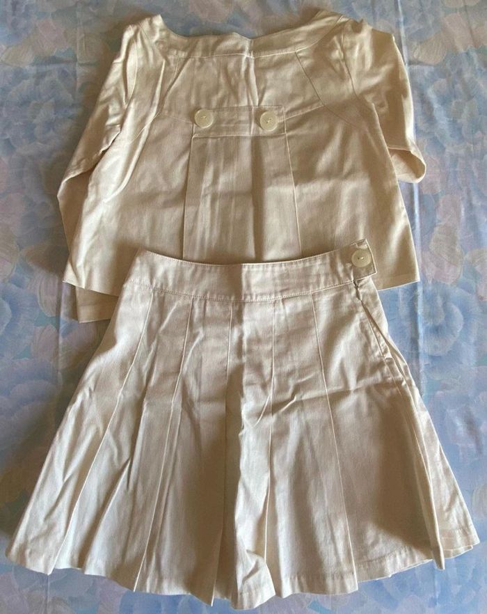 Ensemble veste/jupe t.12ans  beige - photo numéro 2