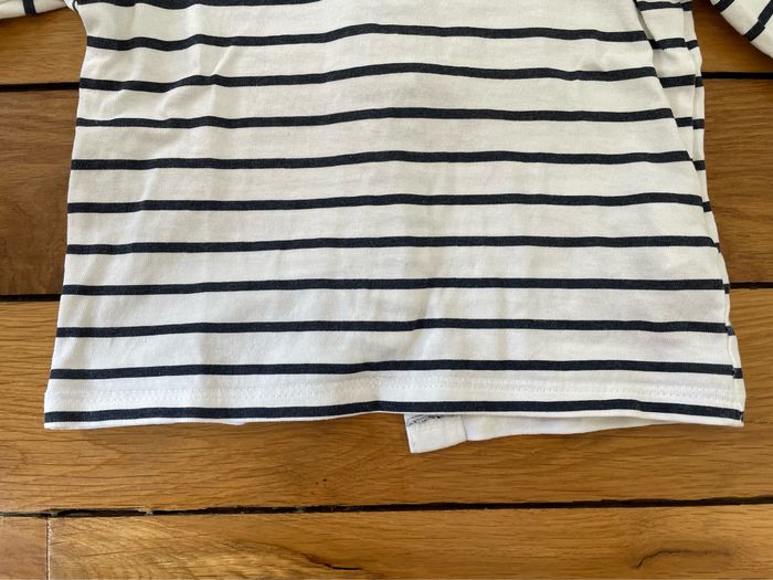 T-shirt marinière manches longues kiabi taille 9 mois - photo numéro 3
