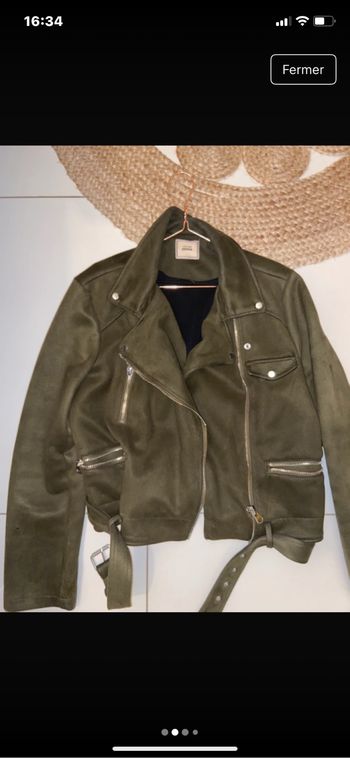 Veste style biker en suédine
