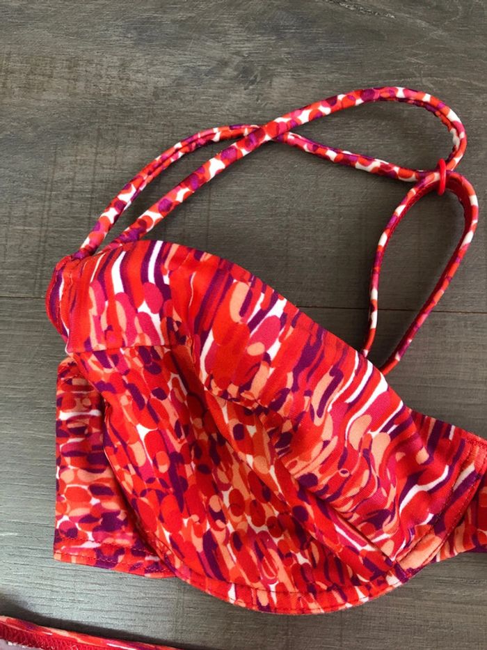 Maillot bikini Rasurel taille 3 très bon état rouge - photo numéro 3