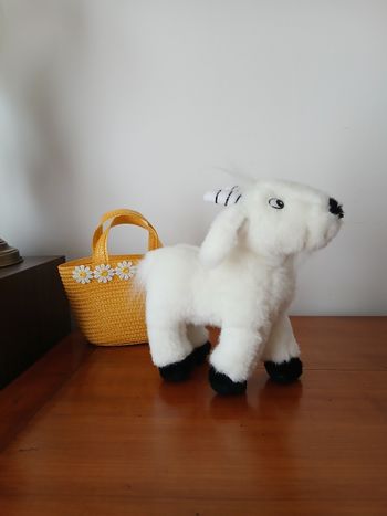 Doudou-Peluche Petite Chèvre blanche *20 cm