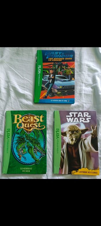 Lot de 3 livres de la Bibliothèque verte dont 1 Star Wars