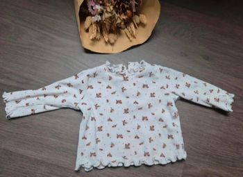 Magnifique t-shirt côtelé DPAM 6 mois neuf