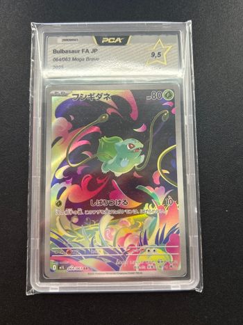Carte Pokémon Bulbisarre Ar 064/063 PCA 9,5 série Mega Brave 
