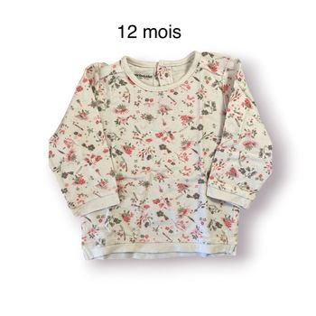 Vertbaudet T-shirt manches longues fleurs Taille 13 mois
