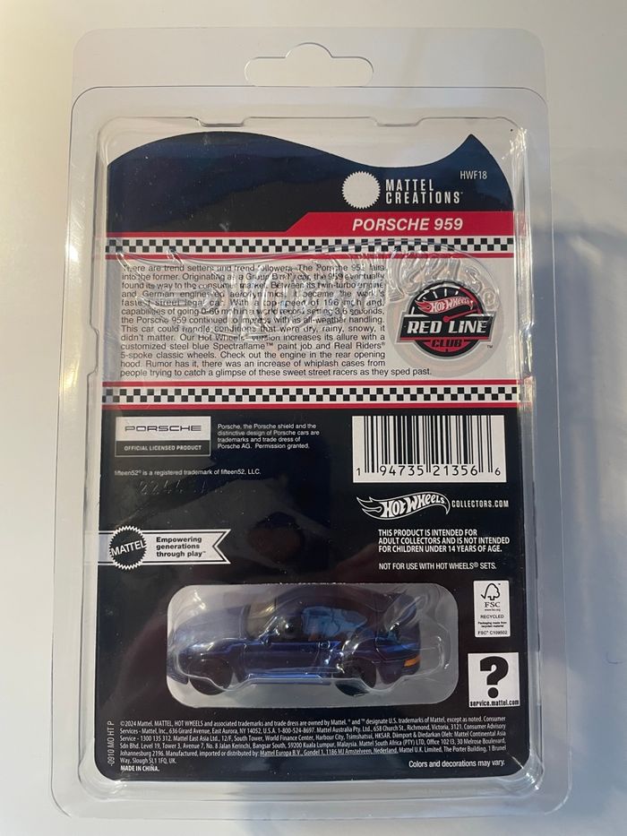 Porsche 959 à l’échelle 1/64. Voiture type Hot Wheels - photo numéro 4