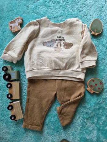 Ensemble beige et marron Garçon 