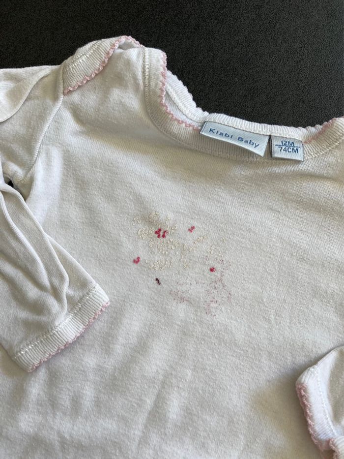 Lot ensemble vêtement bébé fille 12 mois bodys bodies - photo numéro 3