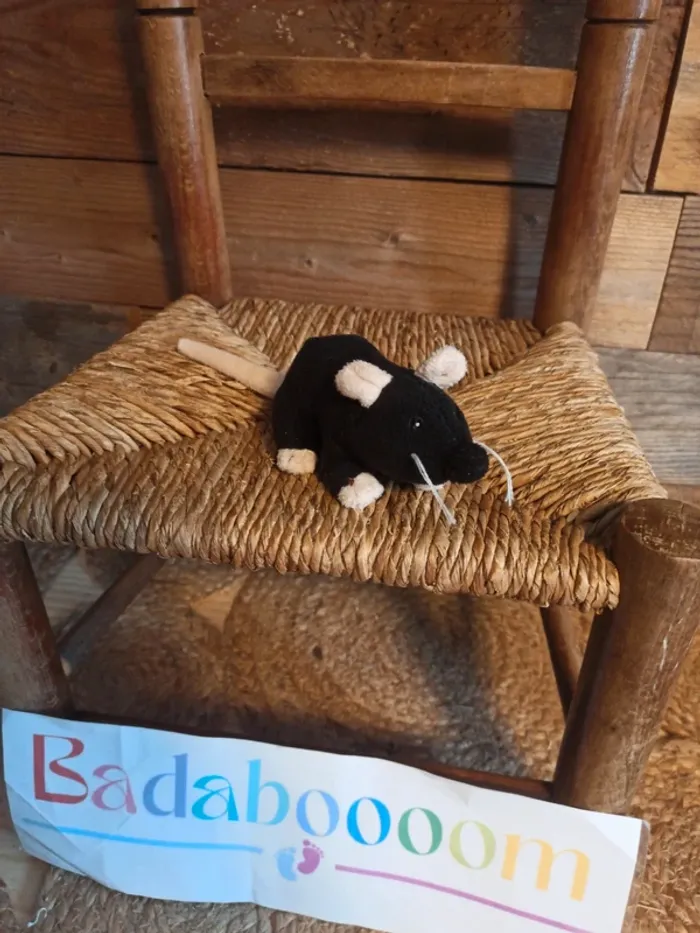 Peluche petite souris noire PIA tbe - photo numéro 2