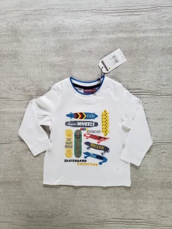 Tee-shirt garçon Sergent major 2 ans blanc à motif Dajammage