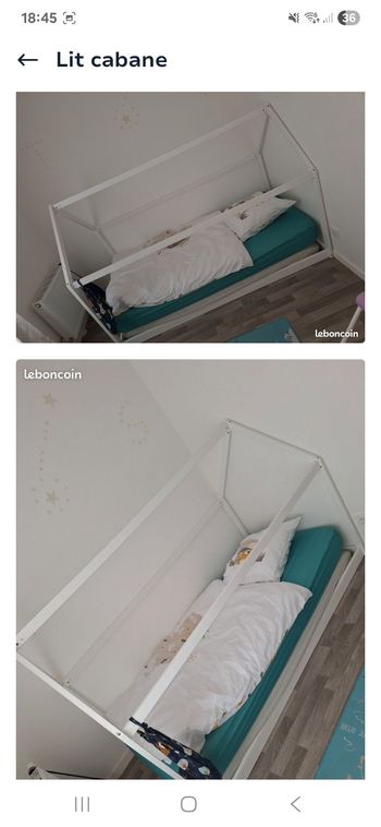 Lit cabane casi neuf