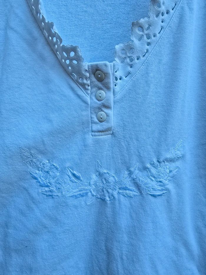 Tee-shirt broderie et découpe 🍒vintage 80🍒taille 38/40 - photo numéro 5