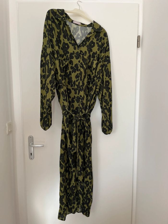 Robe cassis léopard