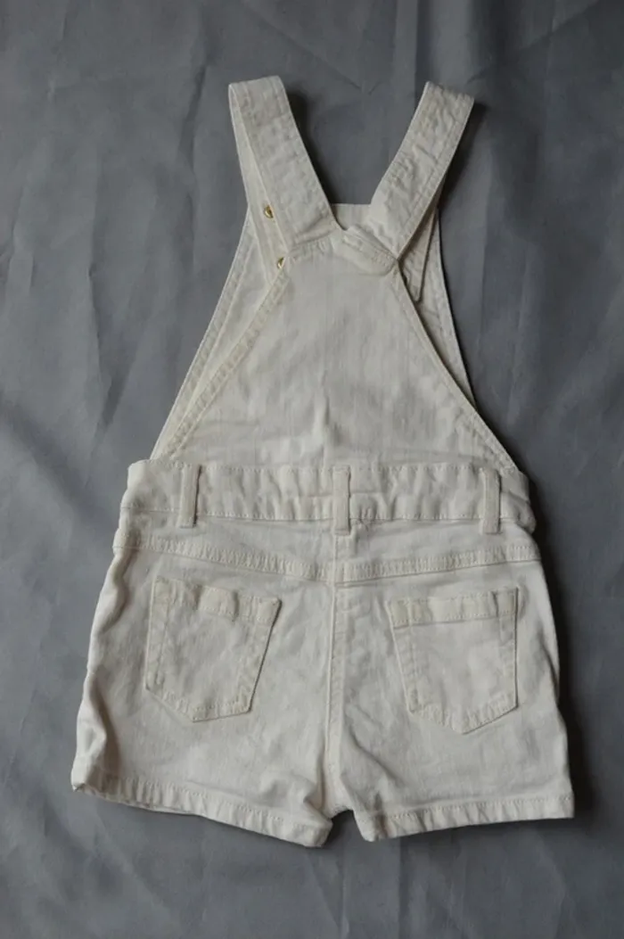 Salopette short Orchestra Crème - Fille 4 ans (104 cm) - photo numéro 4