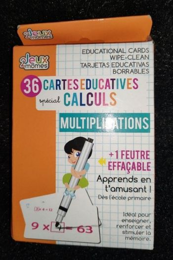 Jeux de cartes educatives multiplications 
jeux 2 momes