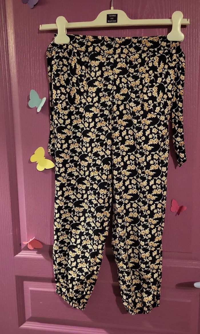 Pantalon fluide fleuri