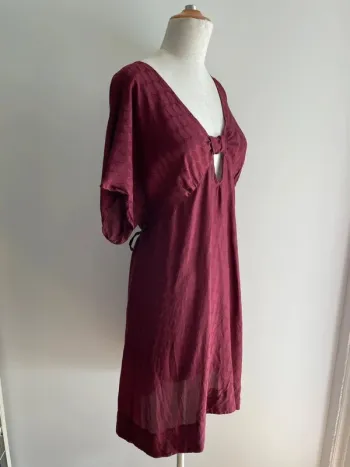 Robe soie Bordeaux Sandro T.1