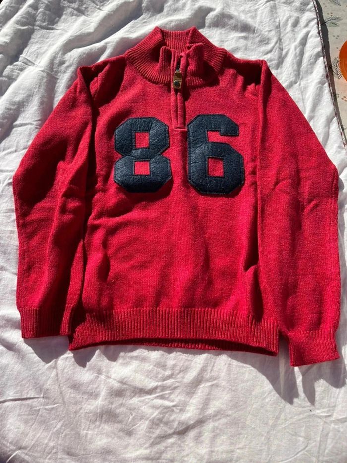 Pull camionneur DPAM 10 ans rouge