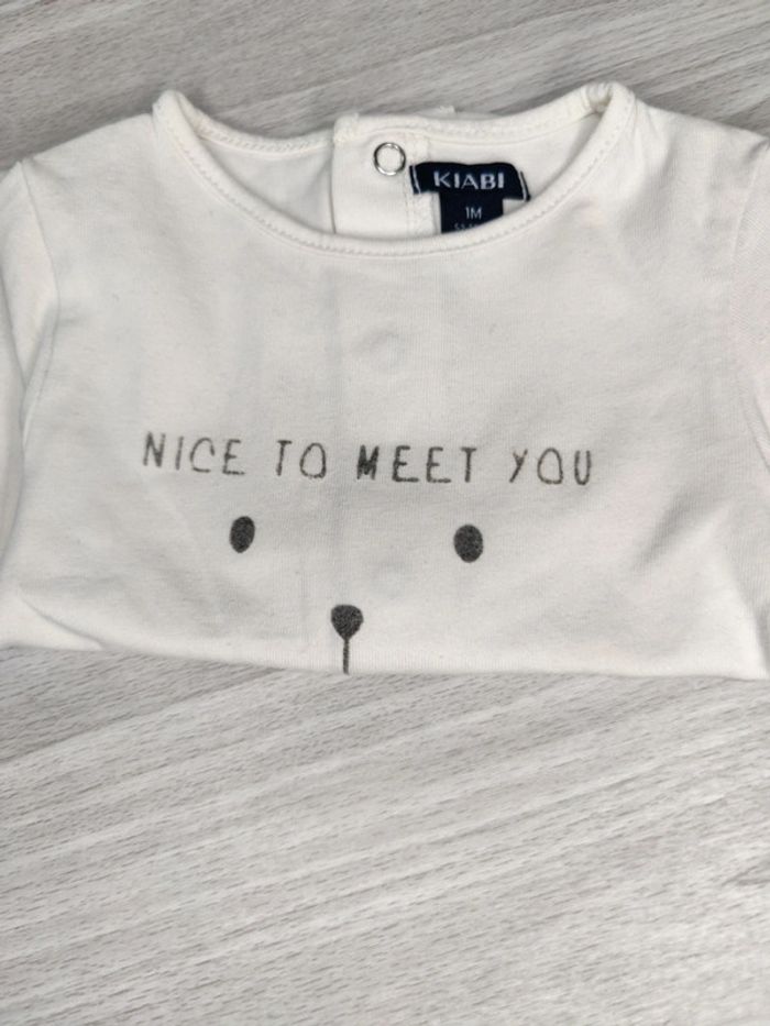 Tee-shirt manches longues 1 mois - photo numéro 4