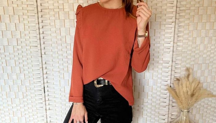 Blouse rouille taille S M L dispo