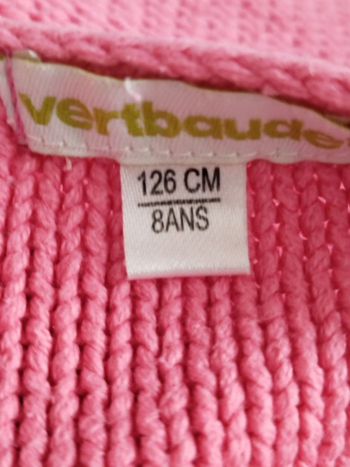 Gilet rose Vertbaudet taille 8 ans - photo numéro 3