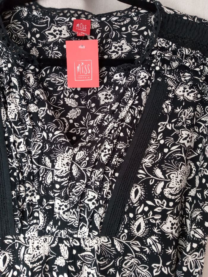 Robe imprimée noire taille 38 captain tortue - photo numéro 2