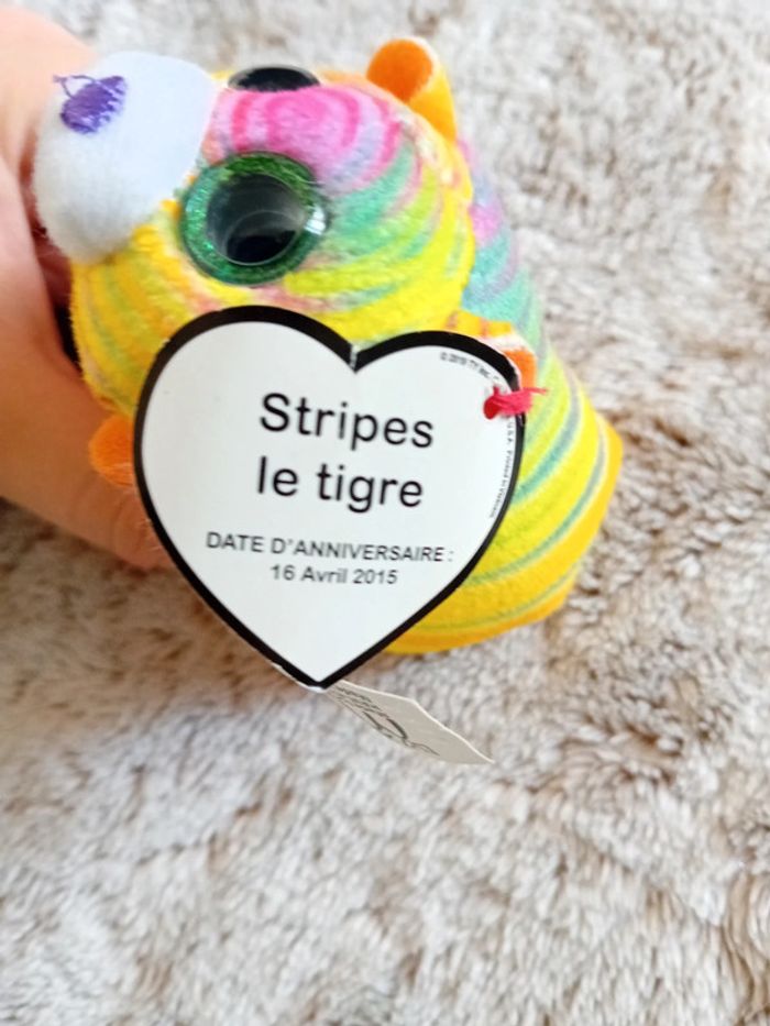 Peluche tigre multicolore - photo numéro 5
