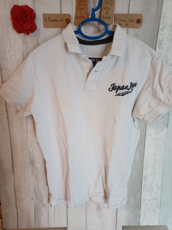 Polo homme blanc S de chez Japan Rags