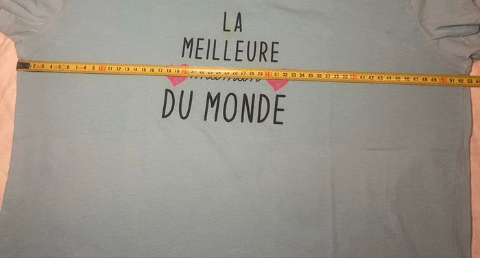 Tee-shirt bleu clair »U Collection »La meilleure maman du monde - photo numéro 4