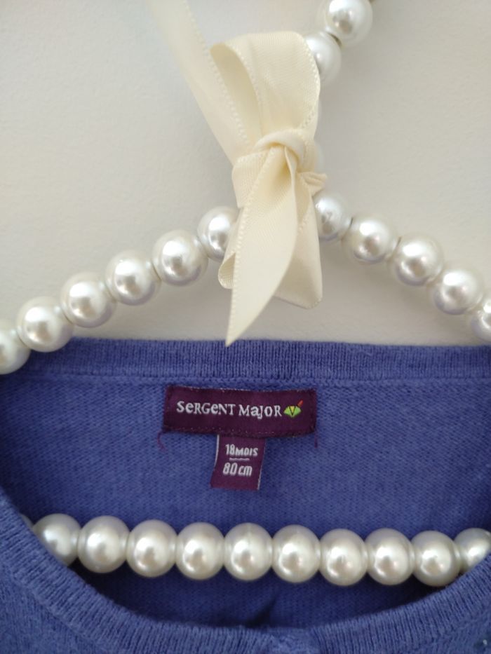 Gilet Indigo Sergent Major 18 mois fille - photo numéro 2