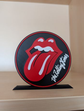 Bibelot mini enseigne statuette logo the rollings stones