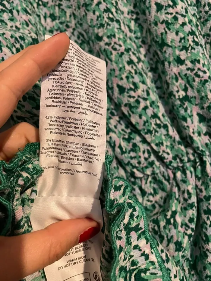 Robe 👗 d’été vert fleuries - photo numéro 6
