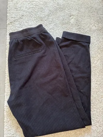 pantalon noir à rayures mango taille M