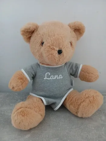 Ourson peluche brodé Lana