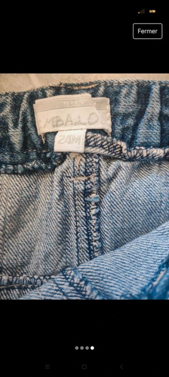 Pantalon jean bleu élastique / Kimbaloo - 24 mois - photo numéro 3