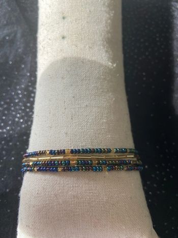 Bracelets perles métallisées