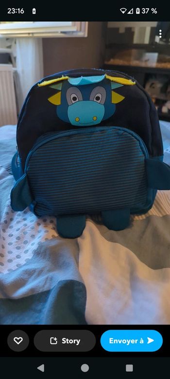Sac bleu animaux