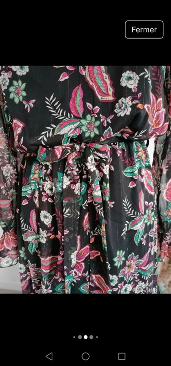 Robe longue motif fleurs Bréal taille 38 - photo numéro 9
