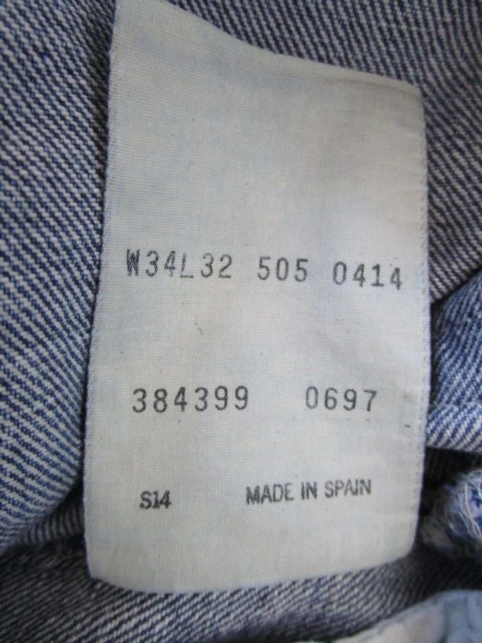 Jean bleu Levi's vintage 505 W34 L32 TBE - photo numéro 9