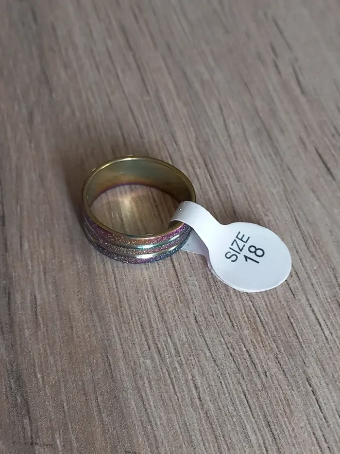 Bague en acier inoxydable taille 18 (56) - photo numéro 8