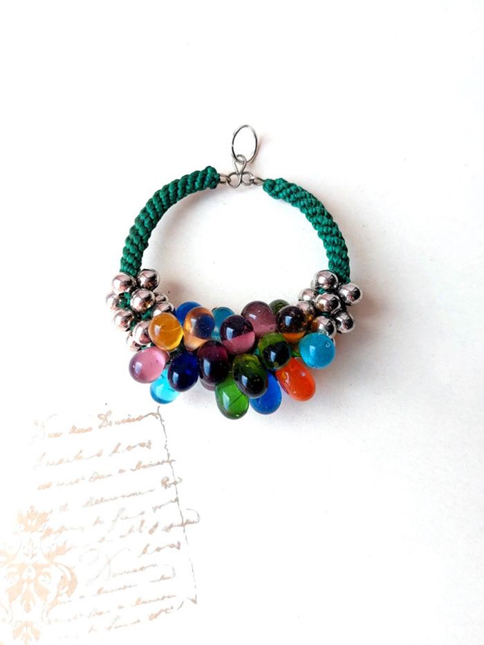 Magnifique pendentif style vintage bohème