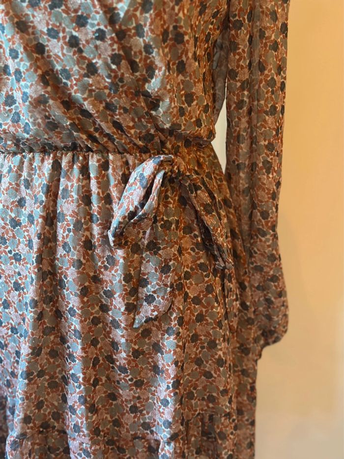 Robe fluide en toile de viscoce fleurie Wiya taille 36 - photo numéro 5