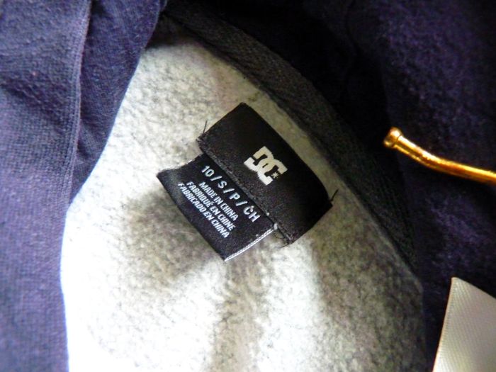 DC Pull sweat capuche Garçon 10 ans gris bleu marine TBE - photo numéro 3