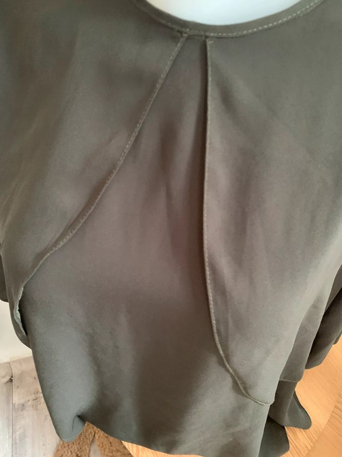 Blouse kaki manches 3/4 taille 38 - photo numéro 5