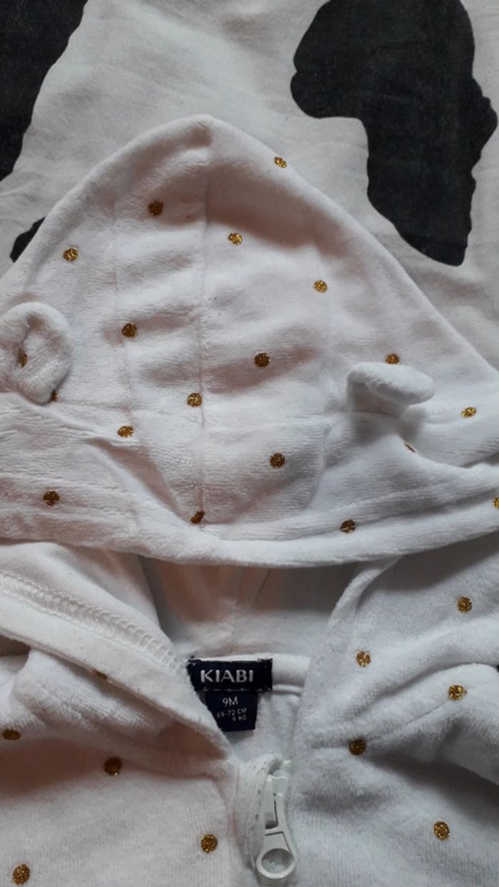 Cardigan, gilet, sweat à capuche velours rase 9 mois - photo numéro 3