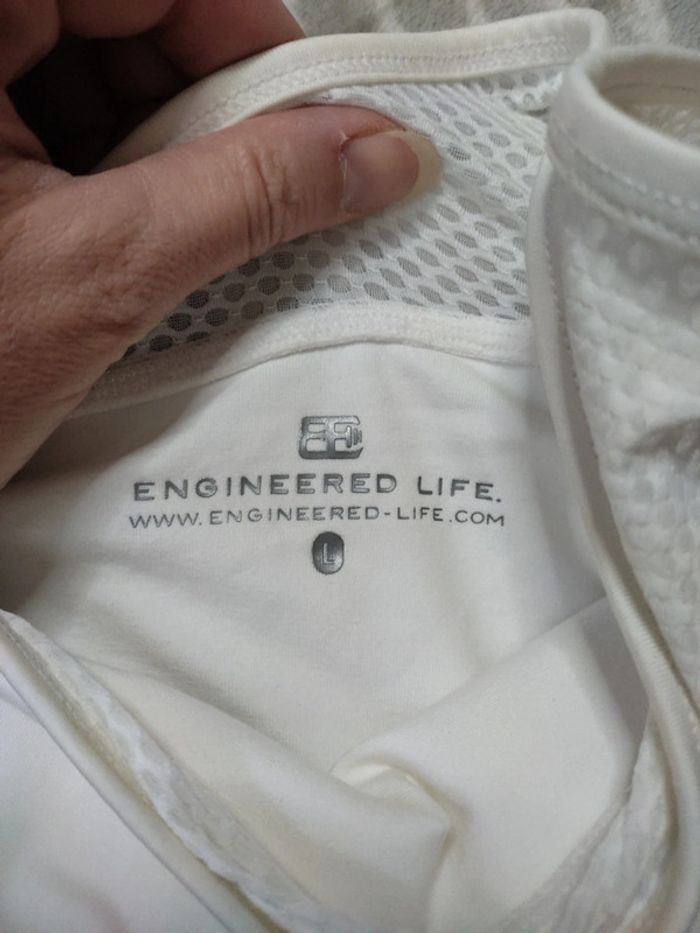 Haut top débardeur court brassière intégrée blanc engineered taille 40 L - photo numéro 3
